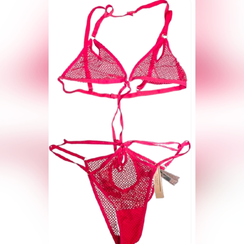 Victoria's Secret Hot Pink Fish-Net Strap Bodysuit (New w/Tags!)